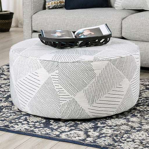 CHANCERY Ottoman, Gray/Navy - Imperial Furniture (Las Vegas, NV) - Multi Location