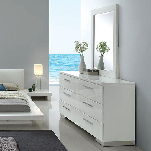 Christie Glossy White Dresser - Imperial Furniture (Las Vegas, NV) - Multi Location