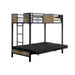 CLAPTON Black Twin Bed w/ Futon Base - Imperial Furniture (Las Vegas, NV) - Multi Location