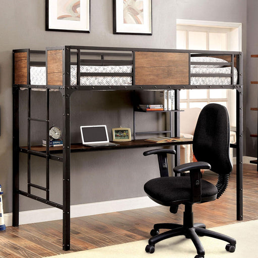 CLAPTON Black Twin Bed w/ Workstation - Imperial Furniture (Las Vegas, NV) - Multi Location