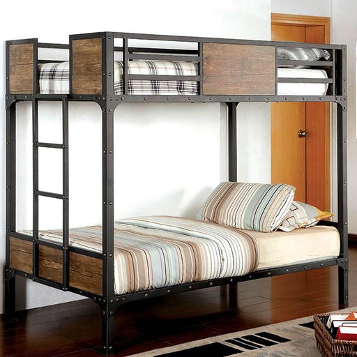 CLAPTON Black Twin/Twin Bunk Bed - Imperial Furniture (Las Vegas, NV) - Multi Location