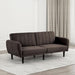Aristide Futon Sofa Grey & Brown - Imperial Furniture (Las Vegas, NV) - Multi Location