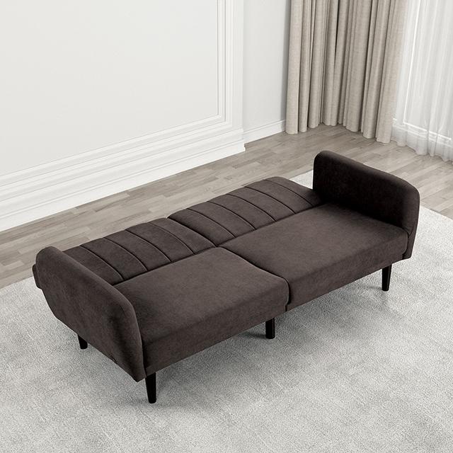 Aristide Futon Sofa Grey & Brown - Imperial Furniture (Las Vegas, NV) - Multi Location