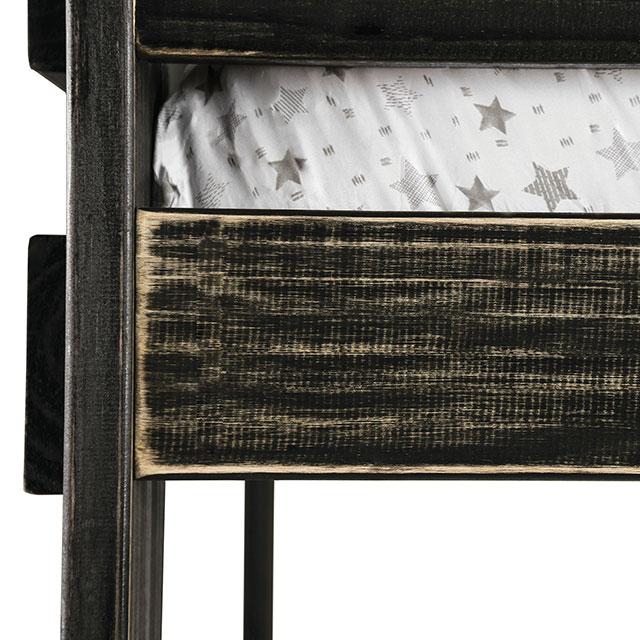 Arlette Twin/Twin Bunk Bed Brown, Black, Gray, & White - Imperial Furniture (Las Vegas, NV) - Multi Location