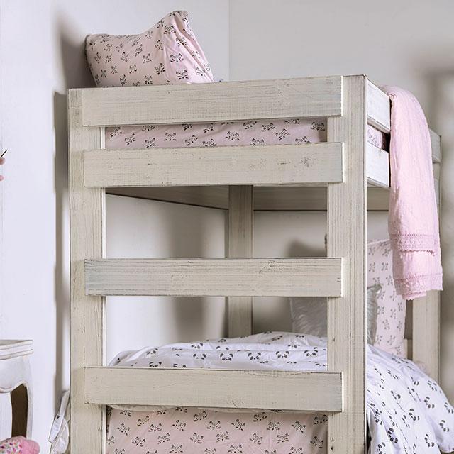 Arlette Twin/Twin Bunk Bed Brown, Black, Gray, & White - Imperial Furniture (Las Vegas, NV) - Multi Location