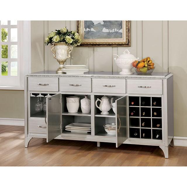 DIOCLES Silver/Gray Server - Imperial Furniture (Las Vegas, NV) - Multi Location