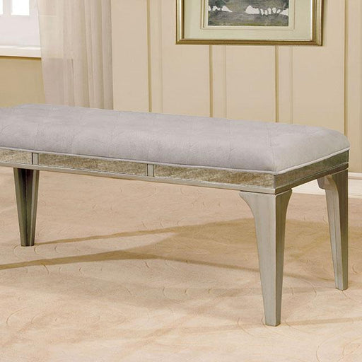 DIOCLES Silver/Light Gray Bench - Imperial Furniture (Las Vegas, NV) - Multi Location