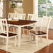 DOVER Vintage White/Cherry Dining Table w/ 18" Leaf - Imperial Furniture (Las Vegas, NV) - Multi Location