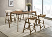 Ebikon 5 Pc Counter Ht Table Set Walnut - Imperial Furniture (Las Vegas, NV) - Multi Location