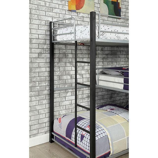 Aubrey Sand Black Twin Triple Decker Bed - Imperial Furniture (Las Vegas, NV) - Multi Location