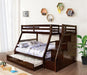 Ellington Twin/Full Bunk Bed White & Espresso - Imperial Furniture (Las Vegas, NV) - Multi Location