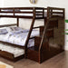 Ellington Twin/Full Bunk Bed White & Espresso - Imperial Furniture (Las Vegas, NV) - Multi Location