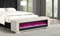 Elnath Bench w/ Visual Crystal Fireplace - Imperial Furniture (Las Vegas, NV) - Multi Location
