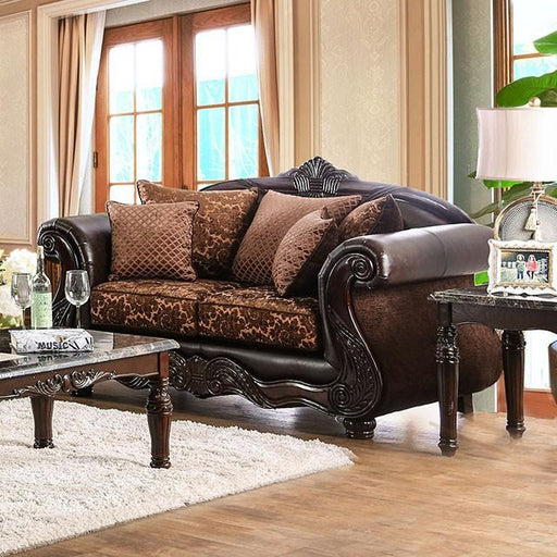 ELPIS Brown/Espresso Love Seat - Imperial Furniture (Las Vegas, NV) - Multi Location