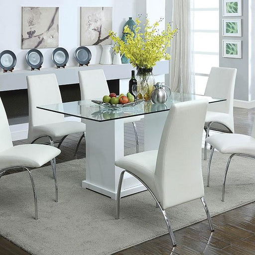 Eva White/Clear Dining Table - Imperial Furniture (Las Vegas, NV) - Multi Location