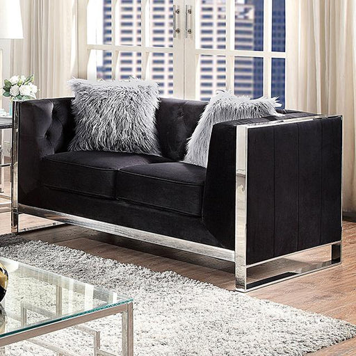 EVADNE Loveseat w/ Pillows, Black - Imperial Furniture (Las Vegas, NV) - Multi Location