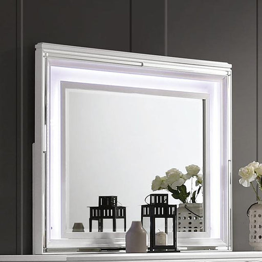 EMMELINE Mirror w/ LED Lights, White - Imperial Furniture (Las Vegas, NV) - Multi Location