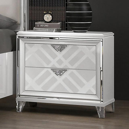EMMELINE Night Stand w/ USB, White - Imperial Furniture (Las Vegas, NV) - Multi Location