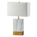 Faith White Marble/Gold 20"H White Marble Gold Table Lamp - Imperial Furniture (Las Vegas, NV) - Multi Location