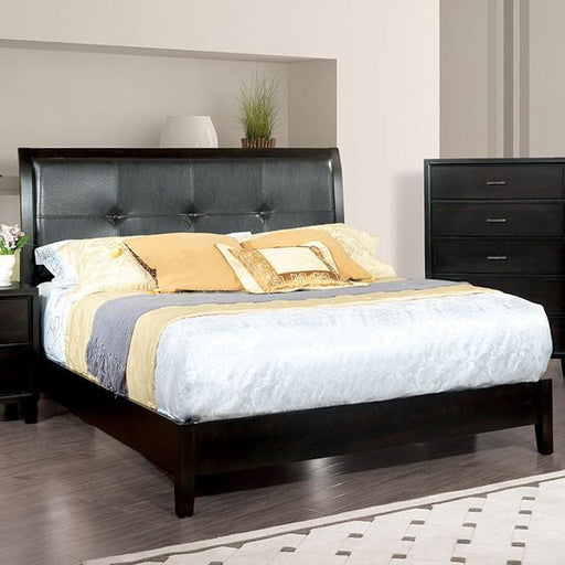 Enrico Full Queen Bed Brown, Black, & Cherry - Imperial Furniture (Las Vegas, NV) - Multi Location