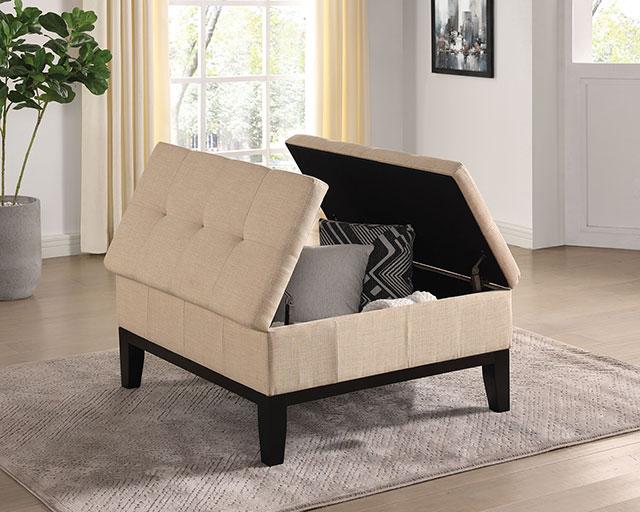 FAZIO Storage Ottoman, Beige - Imperial Furniture (Las Vegas, NV) - Multi Location