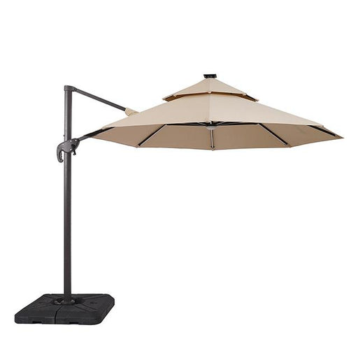 Fera 10 Ft Round Umbrella w/ LED Bulb + 37" Large Base - Imperial Furniture (Las Vegas, NV) - Multi Location
