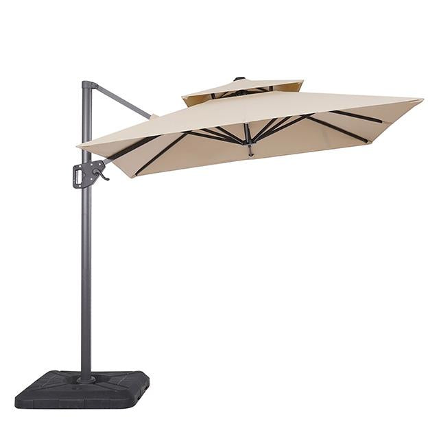 Fida 8 Ft Square Umbrella w/ Double Top + 37" Large Base - Imperial Furniture (Las Vegas, NV) - Multi Location