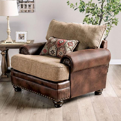 Fletcher Brown/Tan Chair - Imperial Furniture (Las Vegas, NV) - Multi Location
