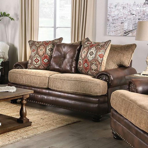 Fletcher Brown/Tan Love Seat - Imperial Furniture (Las Vegas, NV) - Multi Location