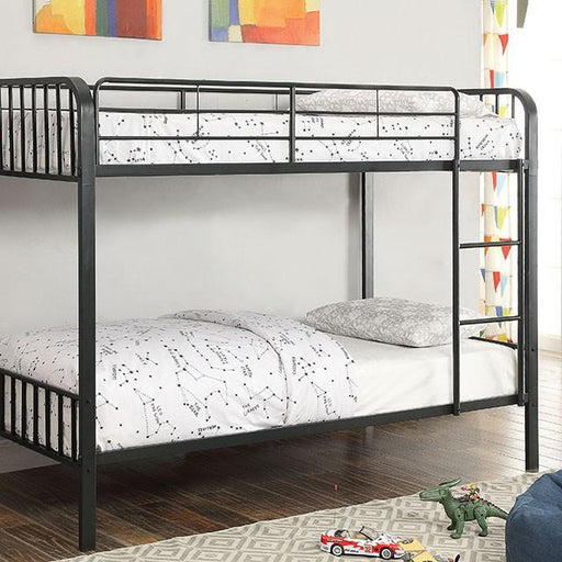 CLEMENT Black Metal Twin/Twin Bunk Bed - Imperial Furniture (Las Vegas, NV) - Multi Location