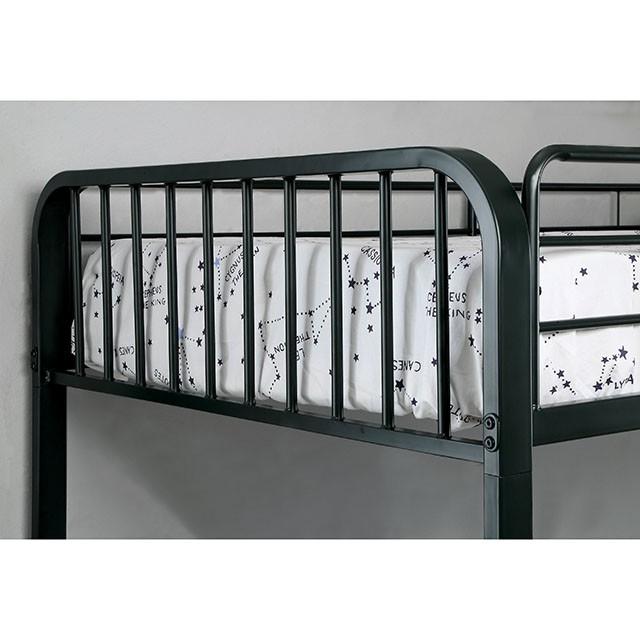 CLEMENT Black Metal Twin/Twin Bunk Bed - Imperial Furniture (Las Vegas, NV) - Multi Location