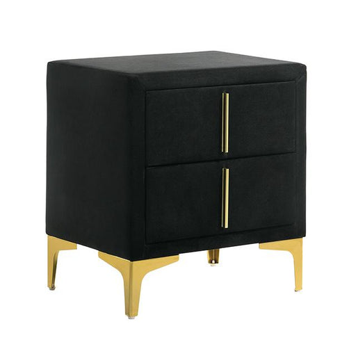 FLORIZEL Night Stand, Black - Imperial Furniture (Las Vegas, NV) - Multi Location