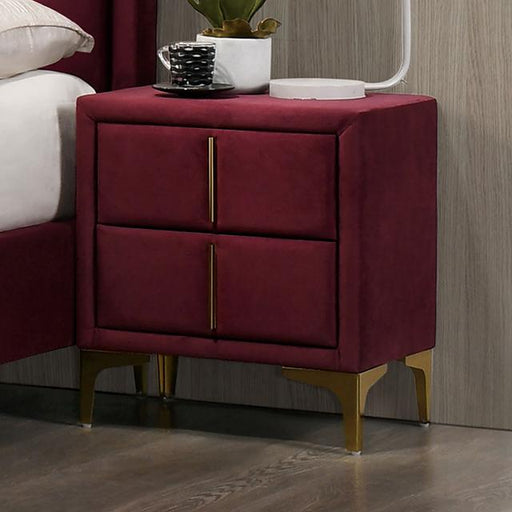 FLORIZEL Night Stand, Red - Imperial Furniture (Las Vegas, NV) - Multi Location