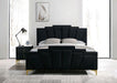 FLORIZEL Cal.King, E.King & Queen Bed, Black & Red - Imperial Furniture (Las Vegas, NV) - Multi Location
