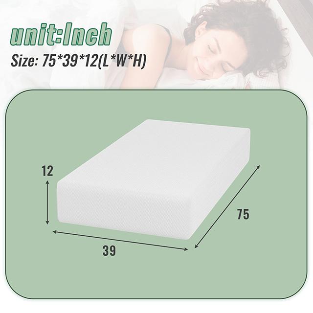 Coreopsis 12" Twin Memory Foam Wave Comfort - Imperial Furniture (Las Vegas, NV) - Multi Location
