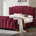 FLORIZEL Cal.King, E.King & Queen Bed, Black & Red - Imperial Furniture (Las Vegas, NV) - Multi Location