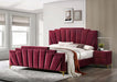 FLORIZEL Cal.King, E.King & Queen Bed, Black & Red - Imperial Furniture (Las Vegas, NV) - Multi Location