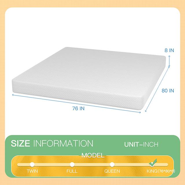 Forsythia 8" E.King Green Tea Gel Memory Foam - Imperial Furniture (Las Vegas, NV) - Multi Location