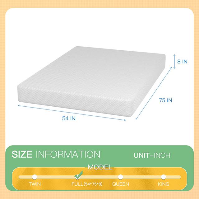 Forsythia 8" Full Green Tea Gel Memory Foam - Imperial Furniture (Las Vegas, NV) - Multi Location