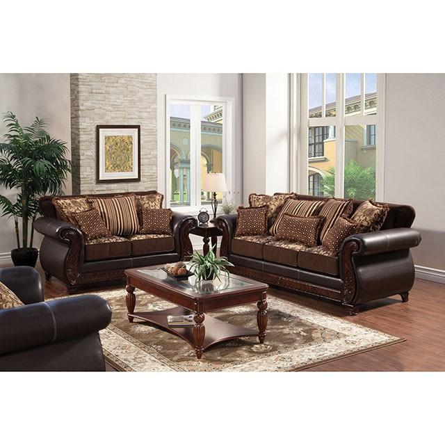Franklin Dark Brown/Tan Sofa, Dark Brown - Imperial Furniture (Las Vegas, NV) - Multi Location