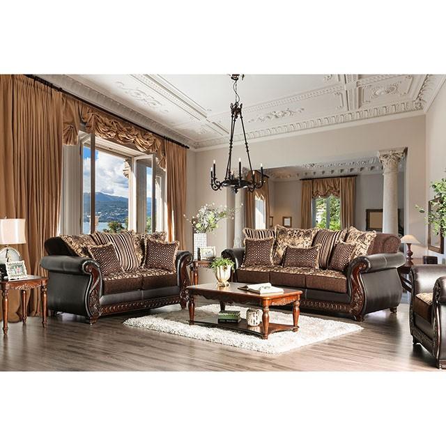 Franklin Dark Brown/Tan Sofa, Dark Brown - Imperial Furniture (Las Vegas, NV) - Multi Location