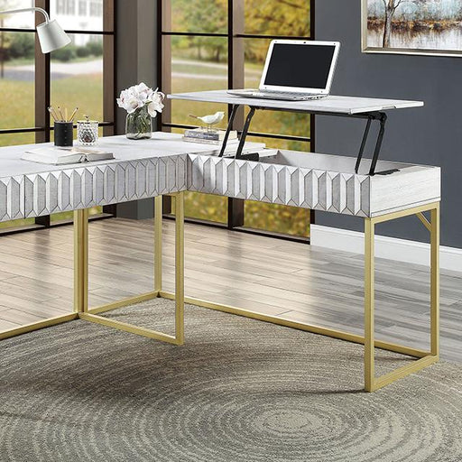 FREIBURG Corner Desk, Antique White - Imperial Furniture (Las Vegas, NV) - Multi Location