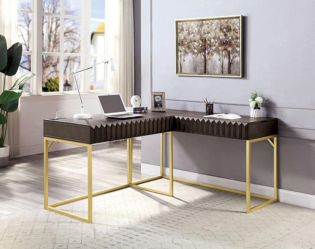 FREIBURG Corner Desk, Walnut - Imperial Furniture (Las Vegas, NV) - Multi Location