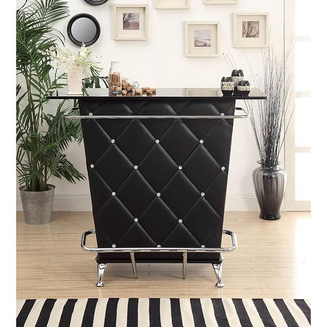 Fuero Black/Chrome Bar Table (K/D) - Imperial Furniture (Las Vegas, NV) - Multi Location