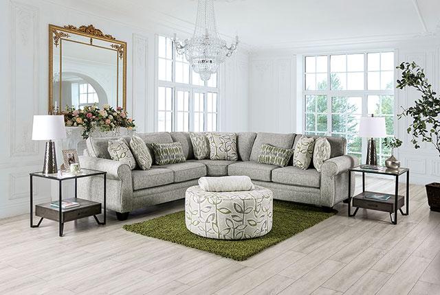GARDNER Ottoman, Gray/Green - Imperial Furniture (Las Vegas, NV) - Multi Location