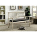 Georgia Antique White/Gray Love Seat Bench - Imperial Furniture (Las Vegas, NV) - Multi Location