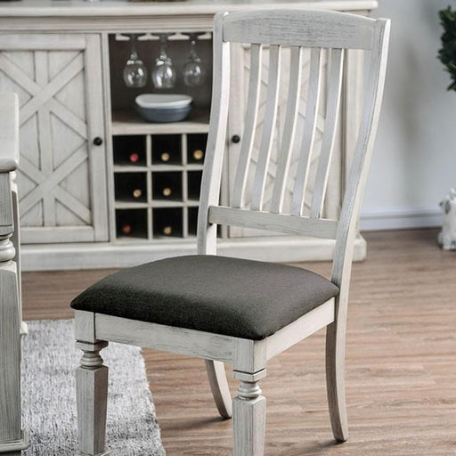 Georgia Antique White/Gray Side Chair (2/CTN) - Imperial Furniture (Las Vegas, NV) - Multi Location