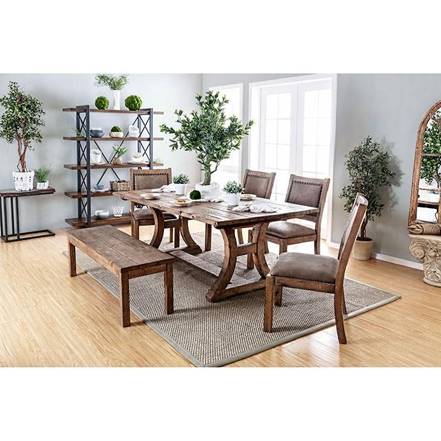 GIANNA Rustic Pine Wooden Bench - Imperial Furniture (Las Vegas, NV) - Multi Location