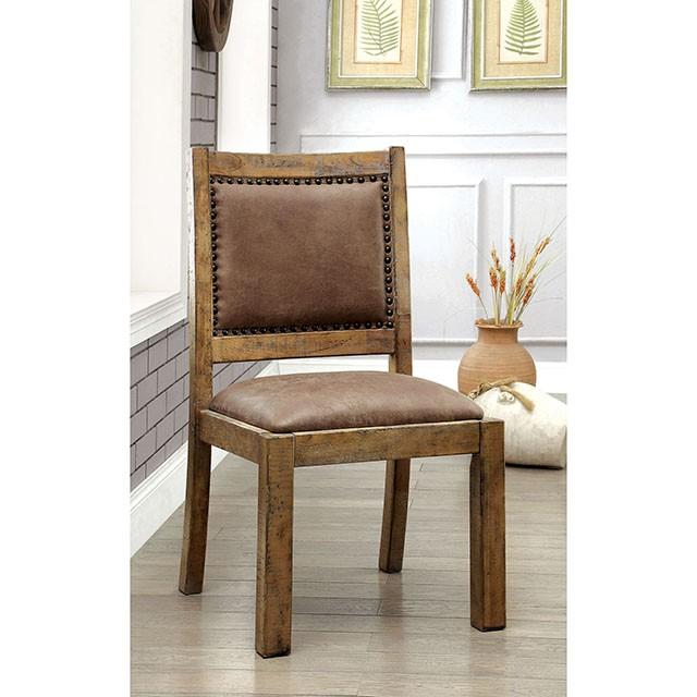 GIANNA Rustic Pine/Brown Side Chair (2/CTN) - Imperial Furniture (Las Vegas, NV) - Multi Location