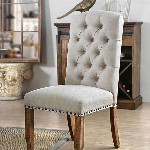 Gianna Rustic Pine/Ivory Side Chair (2/CTN) - Imperial Furniture (Las Vegas, NV) - Multi Location